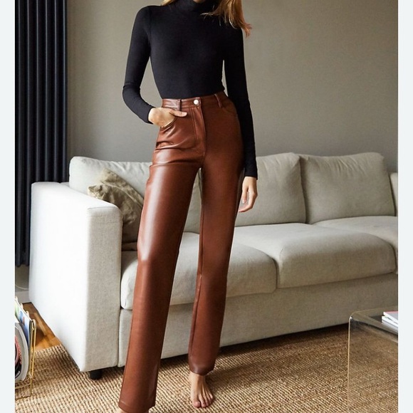 Aritzia⭐️Melina faux leather pants💗New! - Picture 3 of 15